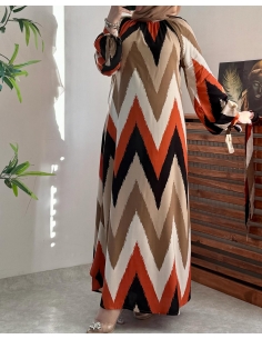 Gökkuşağı Elbise Kahve