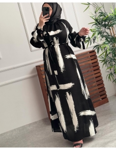 Fırça Desen Siyah Beyaz